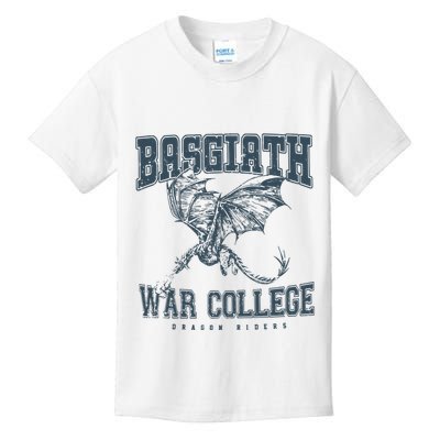Fourth Wing Basgiath War College Bookish Dragon Rider Kids T-Shirt