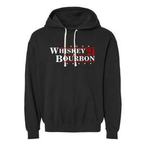 Funny Whiskey Bourbon Whiskey 24 And Bourbon Garment-Dyed Fleece Hoodie