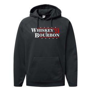 Funny Whiskey Bourbon Whiskey 24 And Bourbon Performance Fleece Hoodie