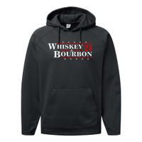 Funny Whiskey Bourbon Whiskey 24 And Bourbon Performance Fleece Hoodie