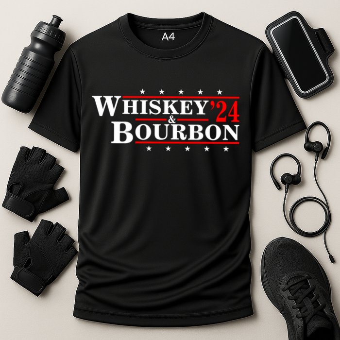 Funny Whiskey Bourbon Whiskey 24 And Bourbon Cooling Performance Crew T-Shirt