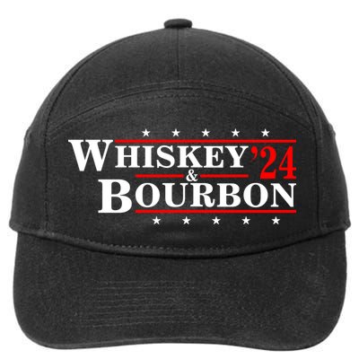 Funny Whiskey Bourbon Whiskey 24 And Bourbon 7-Panel Snapback Hat