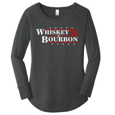 Funny Whiskey Bourbon Whiskey 24 And Bourbon Women's Perfect Tri Tunic Long Sleeve Shirt