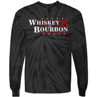 Funny Whiskey Bourbon Whiskey 24 And Bourbon Tie-Dye Long Sleeve Shirt