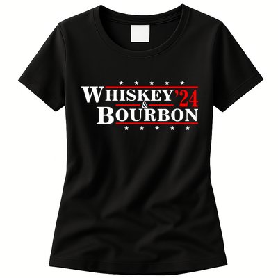 Funny Whiskey Bourbon Whiskey 24 And Bourbon Womens T-Shirt