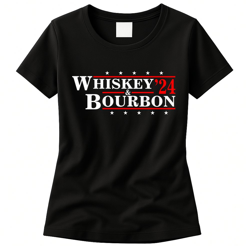 Funny Whiskey Bourbon Whiskey 24 And Bourbon Womens T-Shirt