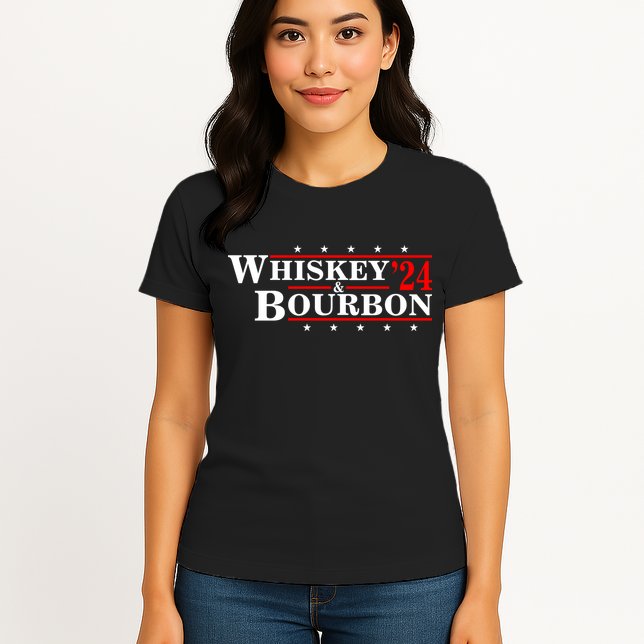 Funny Whiskey Bourbon Whiskey 24 And Bourbon Womens T-Shirt