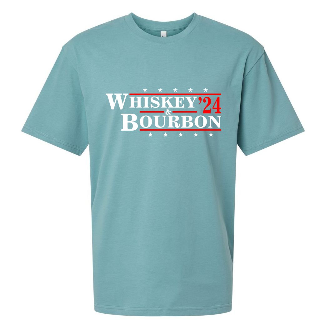 Funny Whiskey Bourbon Whiskey 24 And Bourbon Sueded Cloud Jersey T-Shirt