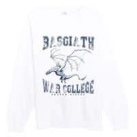 Fourth Wing Basgiath Fantasy Book Romantasy Dragons Premium Crewneck Sweatshirt