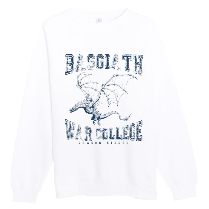 Fourth Wing Basgiath Fantasy Book Romantasy Dragons Premium Crewneck Sweatshirt