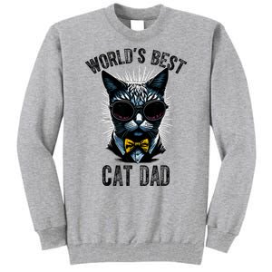 Funny WORLDS BEST CAT DAD Tall Sweatshirt