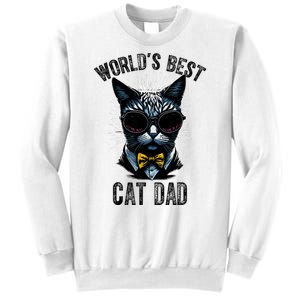 Funny WORLDS BEST CAT DAD Sweatshirt