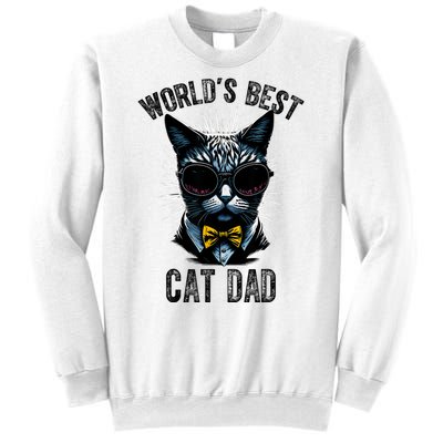 Funny WORLDS BEST CAT DAD Sweatshirt