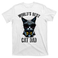 Funny WORLDS BEST CAT DAD T-Shirt