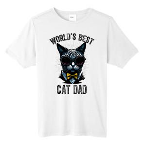 Funny WORLDS BEST CAT DAD Tall Fusion ChromaSoft Performance T-Shirt