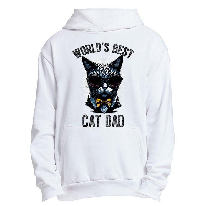 Funny WORLDS BEST CAT DAD Urban Pullover Hoodie