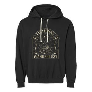 Fictional Wanderlust Book Lover Bookish Smut Book Reading Garment-Dyed Fleece Hoodie