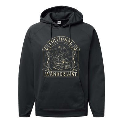 Fictional Wanderlust Book Lover Bookish Smut Book Reading Performance Fleece Hoodie