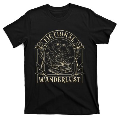 Fictional Wanderlust Book Lover Bookish Smut Book Reading T-Shirt