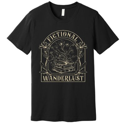 Fictional Wanderlust Book Lover Bookish Smut Book Reading Premium T-Shirt