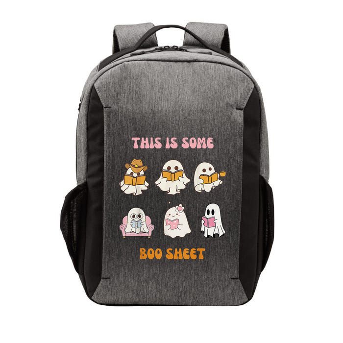 Funny Welcome Back To School Ghost Reading Halloween Books Vector Backpack