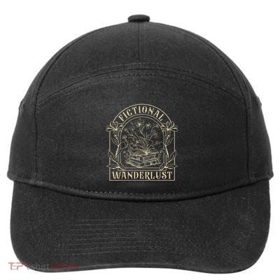 Fictional Wanderlust Book Lover Bookish Smut Book Reading 7-Panel Snapback Hat
