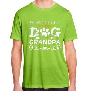 Funny Worlds Best Dog Grandpa Fathers Day Dog Dad Adult ChromaSoft Performance T-Shirt