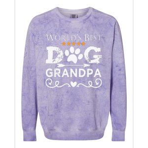 Funny Worlds Best Dog Grandpa Fathers Day Dog Dad Colorblast Crewneck Sweatshirt