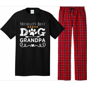 Funny Worlds Best Dog Grandpa Fathers Day Dog Dad Pajama Set