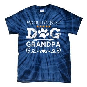 Funny Worlds Best Dog Grandpa Fathers Day Dog Dad Tie-Dye T-Shirt