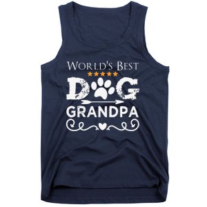 Funny Worlds Best Dog Grandpa Fathers Day Dog Dad Tank Top