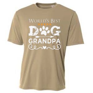 Funny Worlds Best Dog Grandpa Fathers Day Dog Dad Cooling Performance Crew T-Shirt