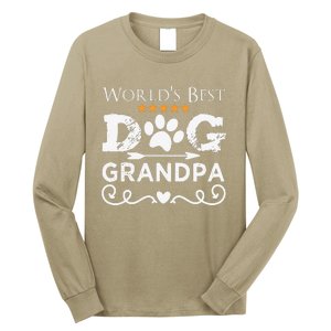 Funny Worlds Best Dog Grandpa Fathers Day Dog Dad Long Sleeve Shirt