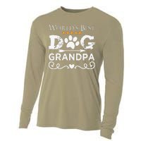 Funny Worlds Best Dog Grandpa Fathers Day Dog Dad Cooling Performance Long Sleeve Crew