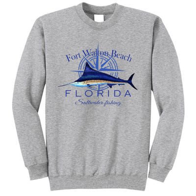 Fort Walton Beach Florida Sailfish Saltwater Tall Sweatshirt