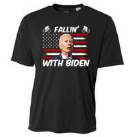 Fallin With Biden Funny Bike Meme Cooling Performance Crew T-Shirt