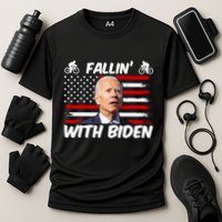 Fallin With Biden Funny Bike Meme Cooling Performance Crew T-Shirt