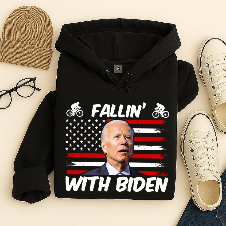 Fallin With Biden Funny Bike Meme Hoodie