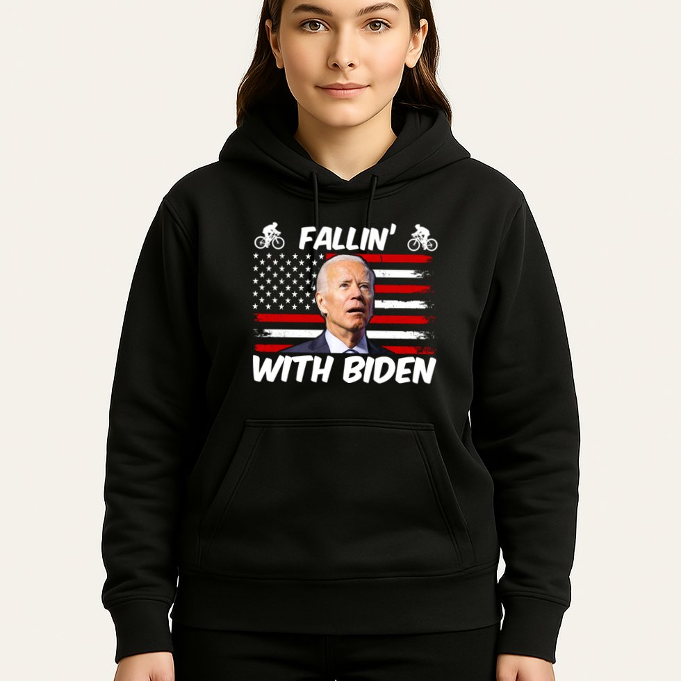 Fallin With Biden Funny Bike Meme Hoodie