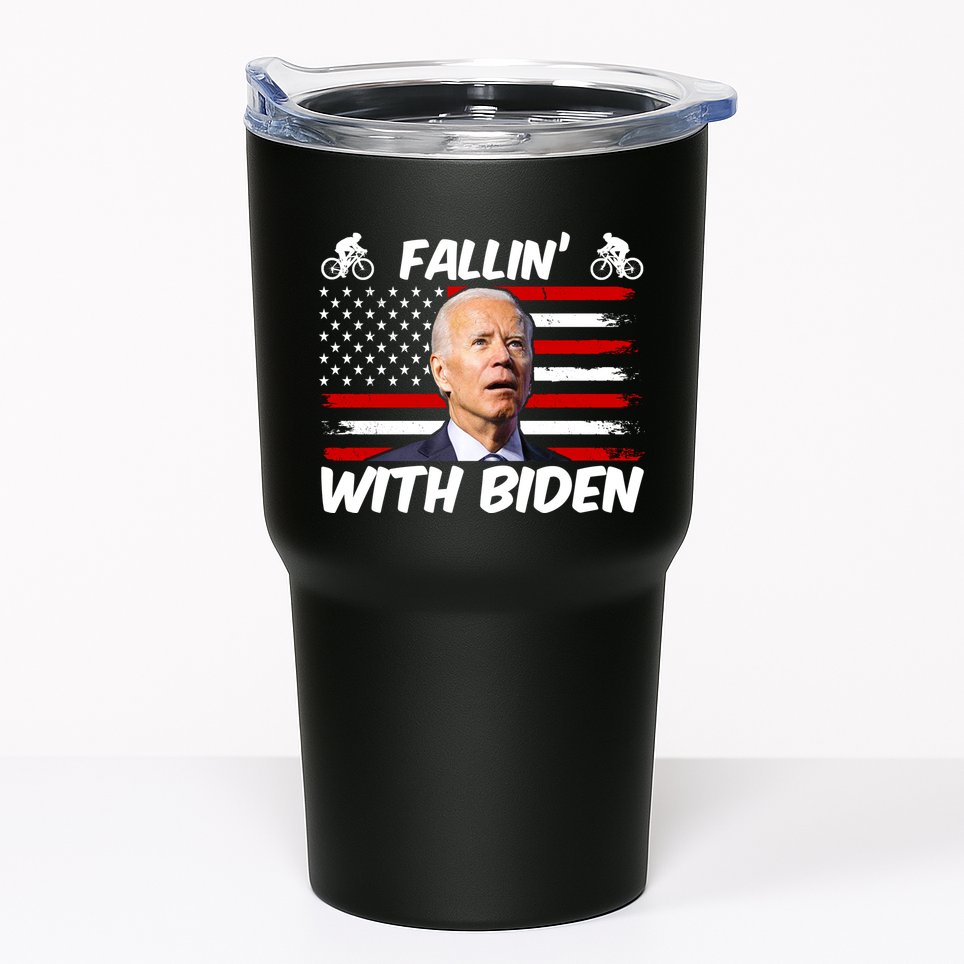 Fallin With Biden Funny Bike Meme Tumbler