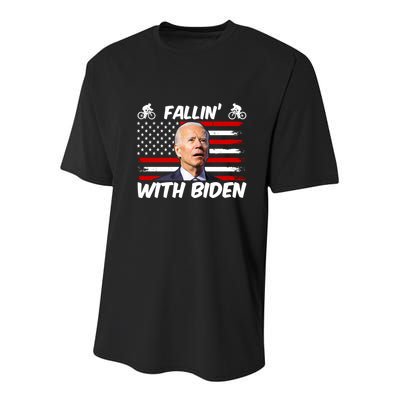 Fallin With Biden Funny Bike Meme Youth Performance Sprint T-Shirt