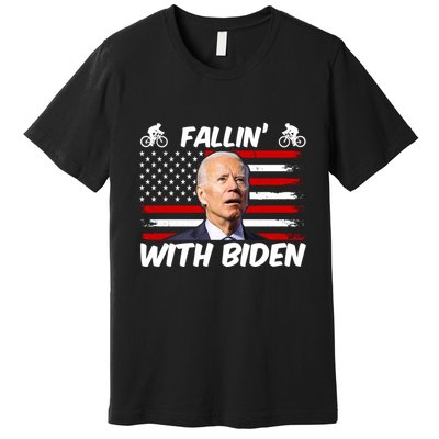 Fallin With Biden Funny Bike Meme Premium T-Shirt