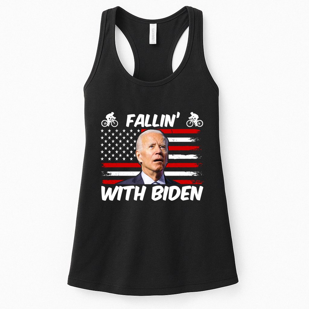 Fallin With Biden Funny Bike Meme Womens Tank Top