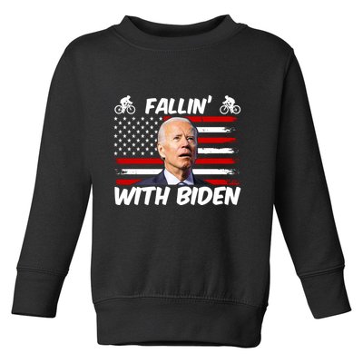 Fallin With Biden Funny Bike Meme Toddler Sweatshirt