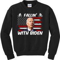 Fallin With Biden Funny Bike Meme Kids Sweatshirt