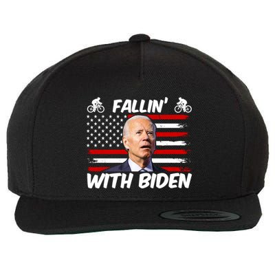 Fallin With Biden Funny Bike Meme Wool Snapback Cap