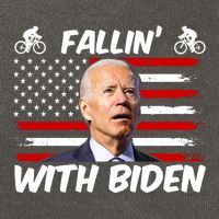 Fallin With Biden Funny Bike Meme Cotton Canvas Backpack