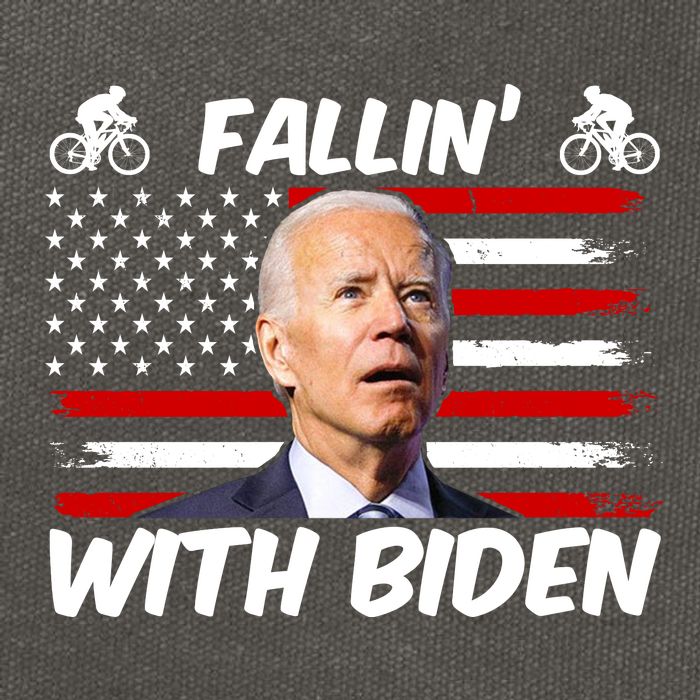 Fallin With Biden Funny Bike Meme Cotton Canvas Backpack