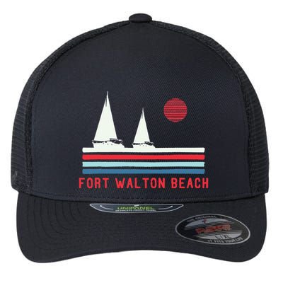 Fort Walton Beach Fl Sailboat Flexfit Unipanel Trucker Cap