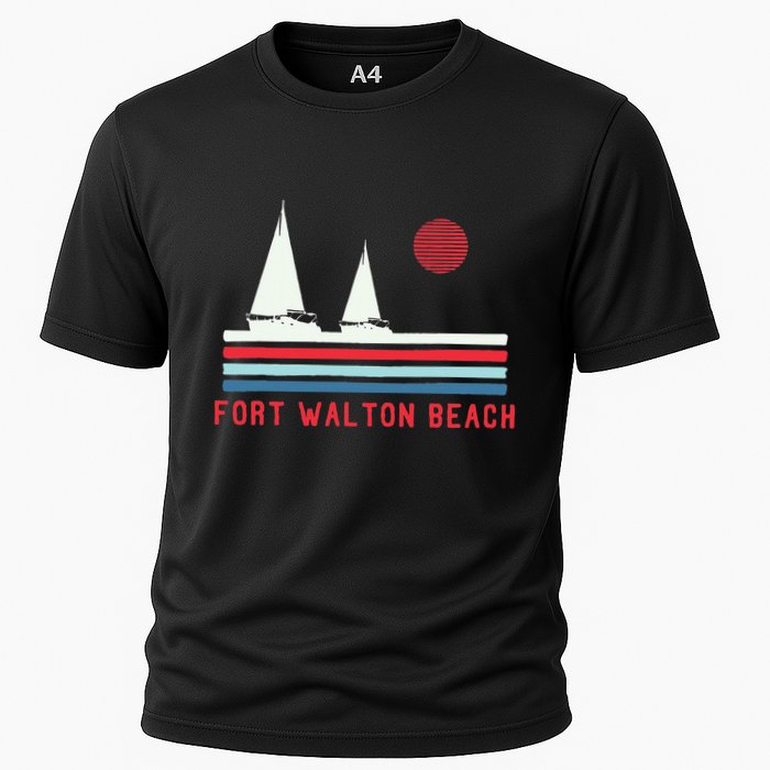 Fort Walton Beach Fl Sailboat Cooling Performance Crew T-Shirt
